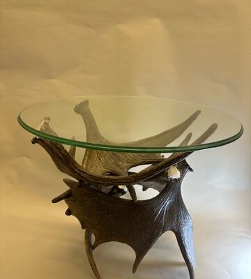 Moose antler end table